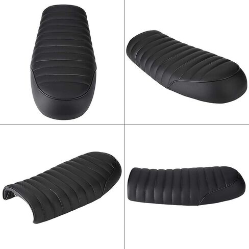 Qiilu Evgatsauto Potorcycle Protection Cover Cover Pu Vintage Cafe Racer Seat Cushion flat flat for Honda CG125 GN CG CB400SS (D) in Saudi Arabia