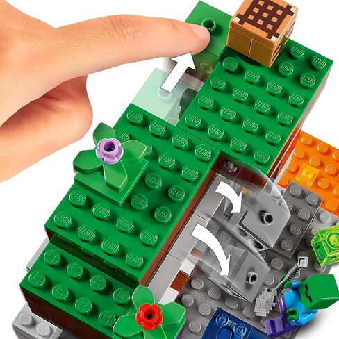 LEGO 21166 Minecraft The Abandoned Mine Building Toy, Zombie Cave with Slime, Steve & Spider Figures, Gift idea for Boys and Girls Age 7 Plus in Saudi Arabia