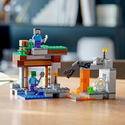 LEGO 21166 Minecraft The Abandoned Mine Building Toy, Zombie Cave with Slime, Steve & Spider Figures, Gift idea for Boys and Girls Age 7 Plus in Saudi Arabia