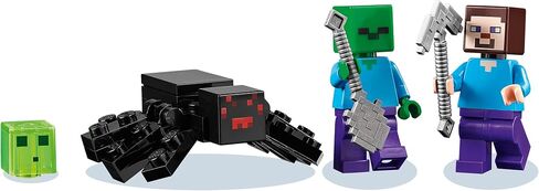 LEGO 21166 Minecraft The Abandoned Mine Building Toy, Zombie Cave with Slime, Steve & Spider Figures, Gift idea for Boys and Girls Age 7 Plus in Saudi Arabia