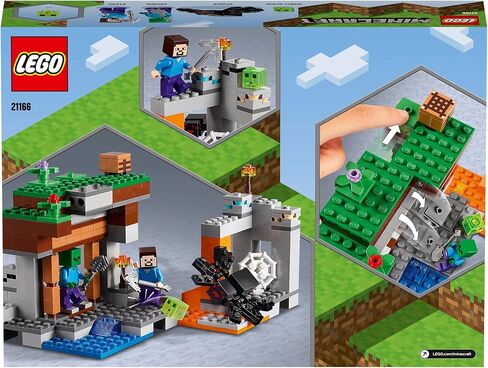 LEGO 21166 Minecraft The Abandoned Mine Building Toy, Zombie Cave with Slime, Steve & Spider Figures, Gift idea for Boys and Girls Age 7 Plus in Saudi Arabia
