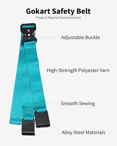 حزام مقعد Gokart قابل للتعديل لـ Segway Ninebot Gokart Pro/Pro2 ، Go Kart Kit Safety Harness Original Accessories Original in Kuwait