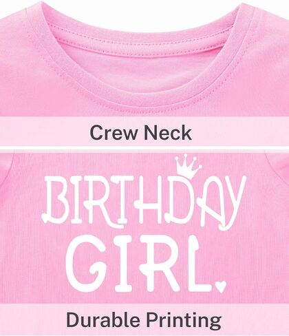 Birthday Girl Shirt Toddler Baby Girls Birthday Outfit Cotton T-Shirt Size 2-10 Years in Kuwait