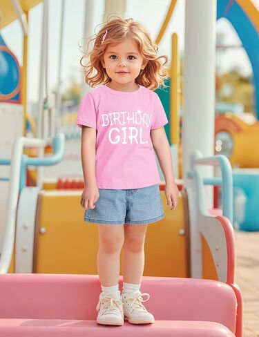 Birthday Girl Shirt Toddler Baby Girls Birthday Outfit Cotton T-Shirt Size 2-10 Years in Kuwait