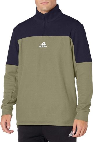 adidas mens Game & Go 1/4 Zip Pullover White/White/Black Medium in Saudi Arabia