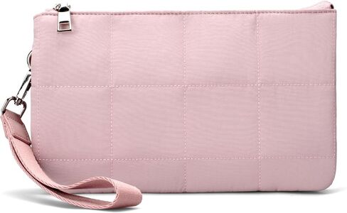 befen Puffer Crossbody Wristlet for Women, RFID Wristlet Wallet Purse with 2 Strap, Lightweight Shoulder Bag for Travel in Saudi Arabia