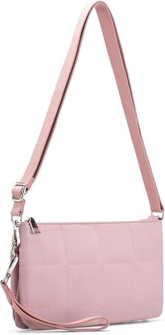 befen Puffer Crossbody Wristlet for Women, RFID Wristlet Wallet Purse with 2 Strap, Lightweight Shoulder Bag for Travel in Saudi Arabia