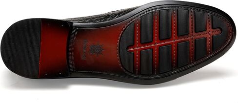 Mens Leather Penny Loafers, Classic Crocodile Printed Business Dress Shoes with Metal Buckle Slip on Penny Shoes for Mens in Saudi Arabia