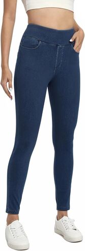 Jeggings for Women Tummy Control Stretch Jeans High Waisted Skinny Jeans Pull On Butt Lifting with Pockets in Saudi Arabia