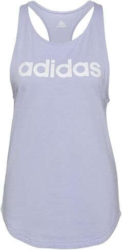 adidas Women's Essentials Loose Logo Tank Top, App Sky Rush/White, XX-Small in Kuwait