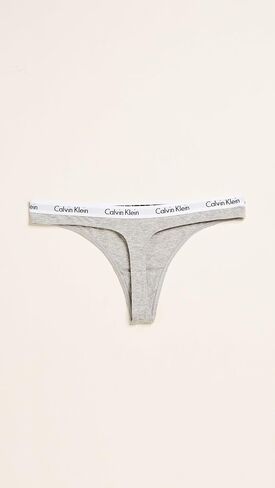 سراويل داخلية نسائية من Calvin Klein تحمل شعار دائري من القطن ثونغ (عبوة من 3), مالتي in Saudi Arabia