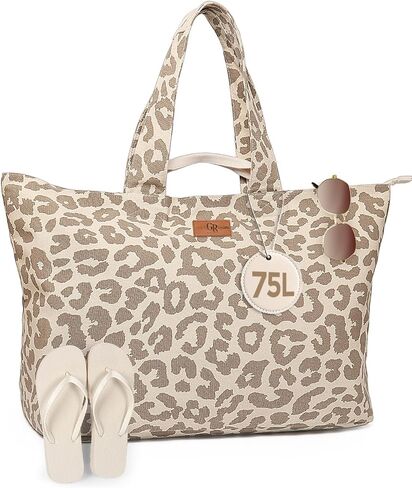 Extra Large Beach Bag for Women - Waterproof Sandproof Over-Size Carry On Beach Tote with 5 Pockets Gifts for Women in Saudi Arabia