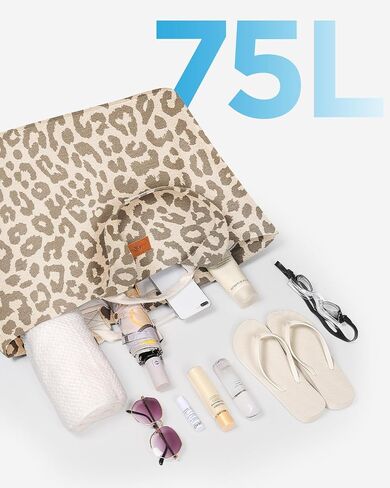 Extra Large Beach Bag for Women - Waterproof Sandproof Over-Size Carry On Beach Tote with 5 Pockets Gifts for Women in Saudi Arabia