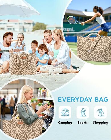 Extra Large Beach Bag for Women - Waterproof Sandproof Over-Size Carry On Beach Tote with 5 Pockets Gifts for Women in Saudi Arabia