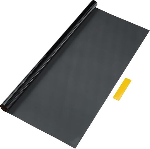 Car Window Tint Film Window Privacy Film Car Carbon 1PLY PET 9.84 ft x 19.69 Inch 1 Pc Black VLT 5% IRR 65% UVR 99% in Saudi Arabia