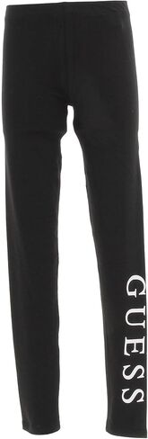 بنطال ضيق من الجيرسيه القابل للتمدد بشعار عمودي للفتيات من GUESS in Kuwait