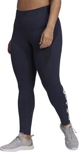 adidas Women's Loungewear Essentials High-Waisted Logo Leggings, App Sky Rush/White, Medium in Saudi Arabia