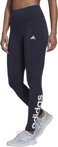 adidas Women's Loungewear Essentials High-Waisted Logo Leggings, App Sky Rush/White, Medium in Saudi Arabia