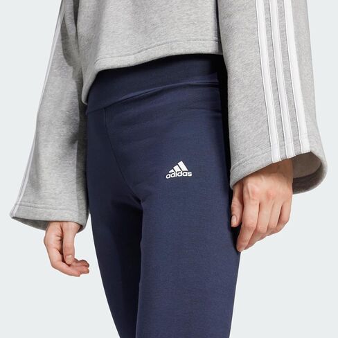 adidas Women's Loungewear Essentials High-Waisted Logo Leggings, App Sky Rush/White, Medium in Saudi Arabia