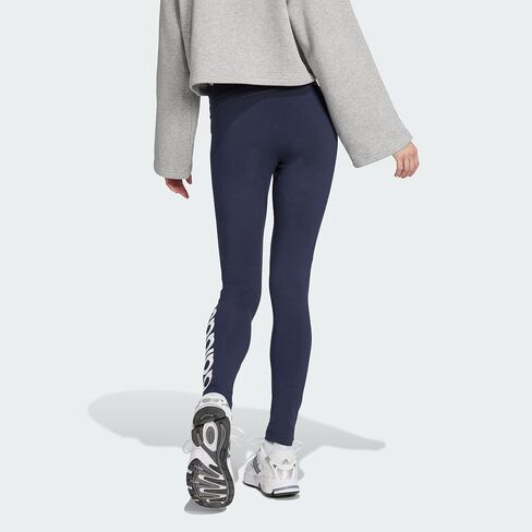 adidas Women's Loungewear Essentials High-Waisted Logo Leggings, App Sky Rush/White, Medium in Saudi Arabia