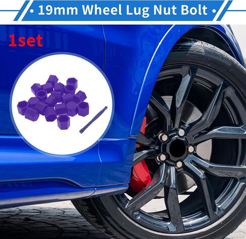 Wheel Lug Nut Bolt 19mm Rims Tire Nut Screws Dust Cap Cover Nut Protection Silicone Orange Outer with Removal Tool in Saudi Arabia