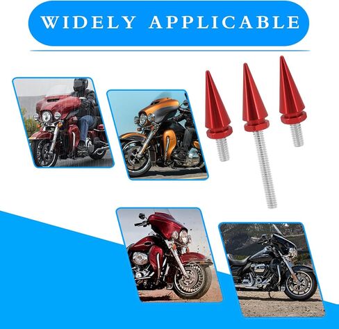 3 PCS Motorcycle Windshield Bolts, Road Glide Windshield Bolts, Windscreen Fairing Bolts Decoration, Harley Windshield Bolts, Fit for Harley Street Glide Electra Glide 2014+ (Silver) in Saudi Arabia