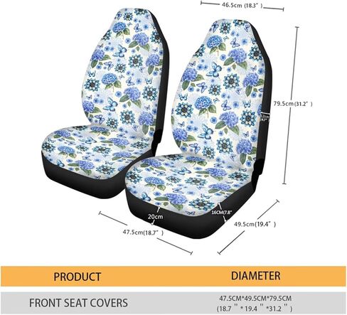 Vintage Wild Forest Mushroom Snail Beetle Daisy Cottagecore Print 2 Pack Car Seat Covers Set Front Seats Only Universal Fit Most Truck SUV Vans Auto Accessories Interior Cushion Protector in Kuwait