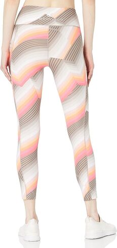 Calvin Klein Performance Women's Print Side Pocket High Waist 7/8 Legging Tight, Waikiki Nu Beige, Large in Saudi Arabia