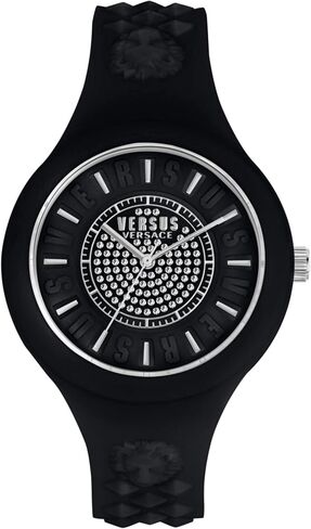 Versus Versace Womens Blue 39 mm Fire Island Crystal Watch VSPOQ1R21 in Kuwait