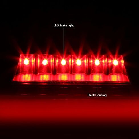 DNA MOTORING 3BL-JLIR02-LED-RD Red Lens LED Third Tail Brake Light [Compatible with 02-07 Jeep Liberty] in Kuwait