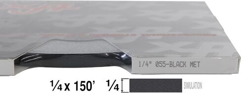 تخصيص الشاحنة التلقائية الشريطية الشاملة العالمية في ربع بوصة - TFX 0104061-1/4 "x 150 ' - 061 - أسود in Kuwait