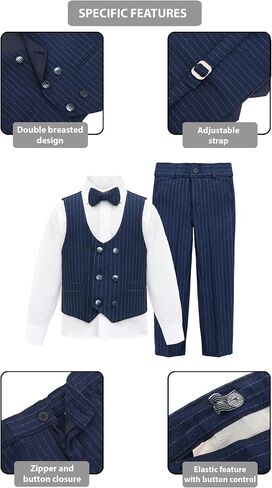بدلة Lilax Boys 'Slim Fit Fit 4 بدلة ملابس رسمية للأطفال in Saudi Arabia