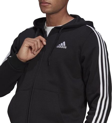 adidas Essentials 3-Stripes Fleece Full Zip Hoodie Team Royal Blue/White SM in Saudi Arabia