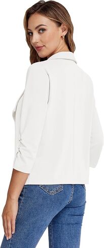 Belle Poque Womens Disual Blazers Open Front Lightweight Suit Business Dary 3/4 Sleeve Blazers للعمل in Kuwait