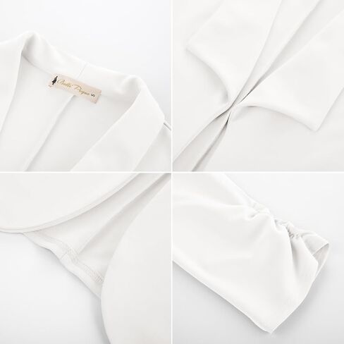 Belle Poque Womens Disual Blazers Open Front Lightweight Suit Business Dary 3/4 Sleeve Blazers للعمل in Kuwait