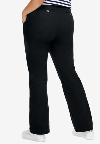 ellos Women's Plus Size Classic Stretch Chino Pants in Kuwait