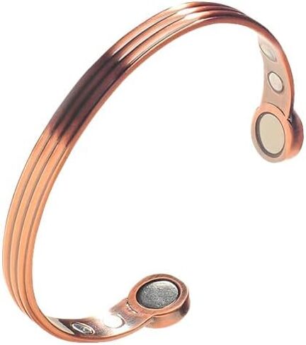سوار مغناطيسي النحاس النحاسي النحاسي - فرقة رياضية للجنسين مع مغناطيس قوة فائقة - قابلة للتعديل in Kuwait