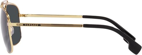 Versace VE 2242 10016G Gunmetal Metal Rectangle Sunglasses Grey Mirror Lens in Kuwait
