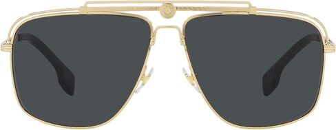 Versace VE 2242 10016G Gunmetal Metal Rectangle Sunglasses Grey Mirror Lens in Kuwait