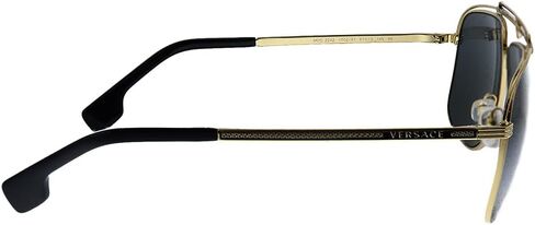 Versace VE 2242 10016G Gunmetal Metal Rectangle Sunglasses Grey Mirror Lens in Kuwait