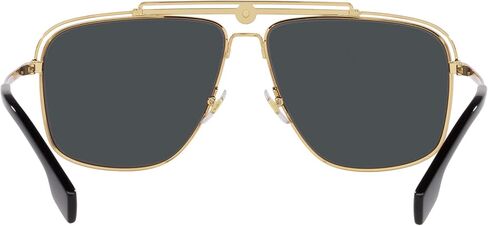 Versace VE 2242 10016G Gunmetal Metal Rectangle Sunglasses Grey Mirror Lens in Kuwait