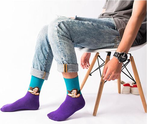 Funny Famous Painting Patterned Art Socks for Women - Funky Cute Cool Crew in Saudi Arabia