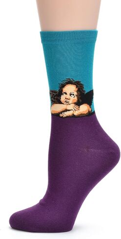 Funny Famous Painting Patterned Art Socks for Women - Funky Cute Cool Crew in Saudi Arabia