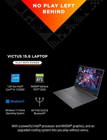 Victus by HP 15 Gaming Laptop, NVIDIA GeForce RTX 3050 Ti, 12th Gen Intel Core i7, 8 GB RAM, 512 GB SSD, Full HD IPS Display, Windows 11 Home, Backlit Keyboard, Enhanced Thermals (15-fa0020nr, 2022) in Saudi Arabia