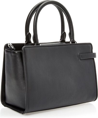 Calvin Klein Jade Tailored Satchel, Black/Silver in Saudi Arabia