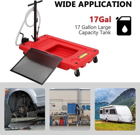 مقلاة تصريف الزيت 20 جالون ، مقلاة تصريف الزيت المنخفضة مع مضخة كهربائية 12 فولت ، مقلاة تغيير الزيت مع يد وعجلات قابلة للطي ، عربة استنزاف بزيت 8 أقدام للسيارة ، سيارات الدفع الرباعي ، الشاحنات in Kuwait
