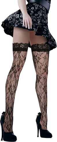 Benefeet Sox Womens Sexy Fishnet Thigh High Socks Black Thin Mesh Tights Long Stockings Nylon Hollow Pantyhose in Saudi Arabia