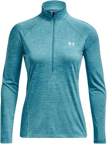 Under Armour Women's Tech Twist ½ Zip Long-Sleeve Pullover , Beta Tint (658)/Metallic Silver , X-Small in Saudi Arabia