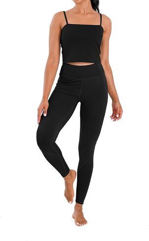 العنق المربع للسيدات Camisole المدمج في حمالات الصدر القابلة للتعديل مع السباغيتي حزام الحزام العلوي محصول كامي الأساسي للاشمئزاز in Kuwait