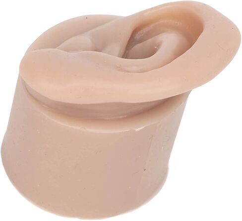 Simulation Silicone Ears Model, Fake Body Parts Displays for Piercing Practice, Dark Skin Teaching Aid for Medical Classes with Canal,Jewelry Display Earrings Teaching Tool (Right 6007706 00 D) in Saudi Arabia